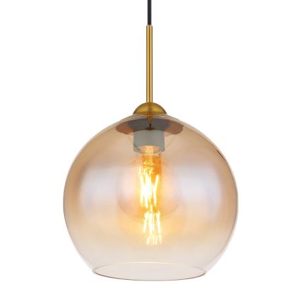 Globo - Suspension sur câble 1xE27/60W/230V laiton