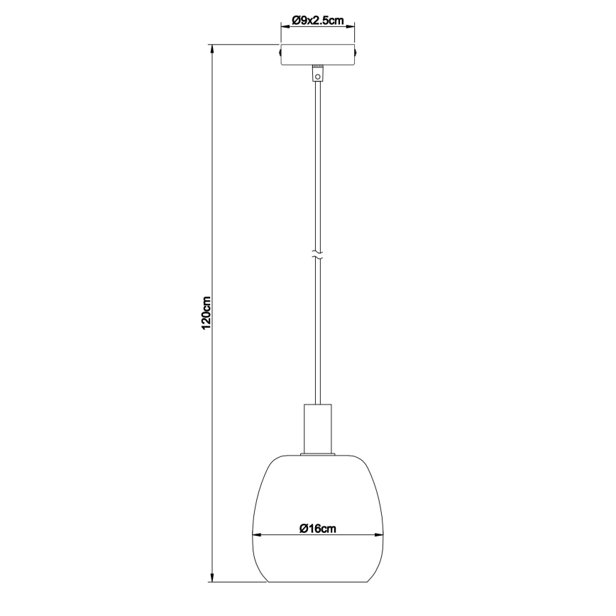 Globo - Suspension filaire 1xE14/40W/230V d. 16 cm laiton