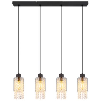Globo - Hanglamp aan een koord 4xE27/40W/230V zwart
