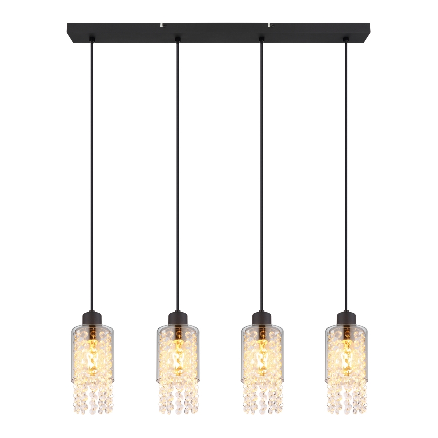 Globo - Hanglamp aan een koord 4xE27/40W/230V zwart