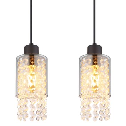 Globo - Hanglamp aan een koord 4xE27/40W/230V zwart