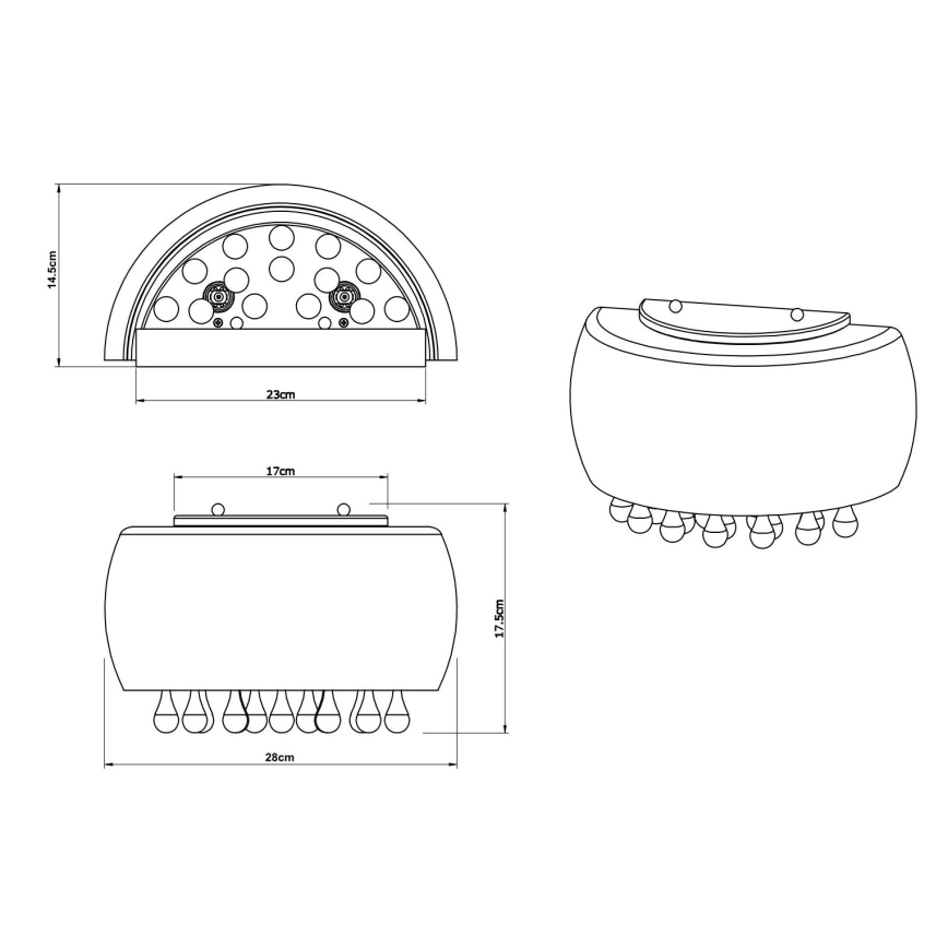 Globo 15809W - Wandlamp KALLA 1xG9/28W/230V