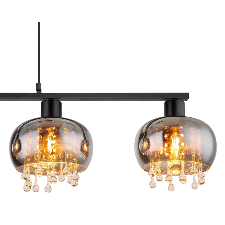 Globo - Hanglamp aan een koord 4xE27/9W/230V zwart