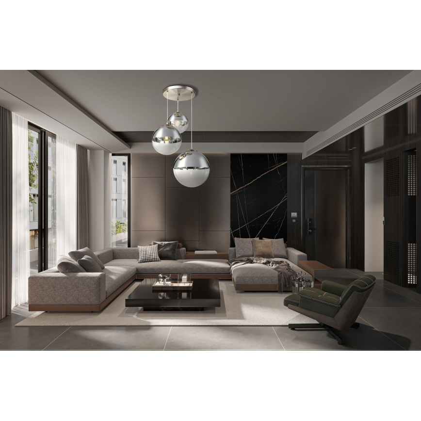 Globo - Hanglamp aan een koord 3xE27/40W/230V diameter 51 cm