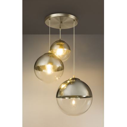 Globo - Hanglamp aan een koord 3xE27/40W/230V diameter 51 cm