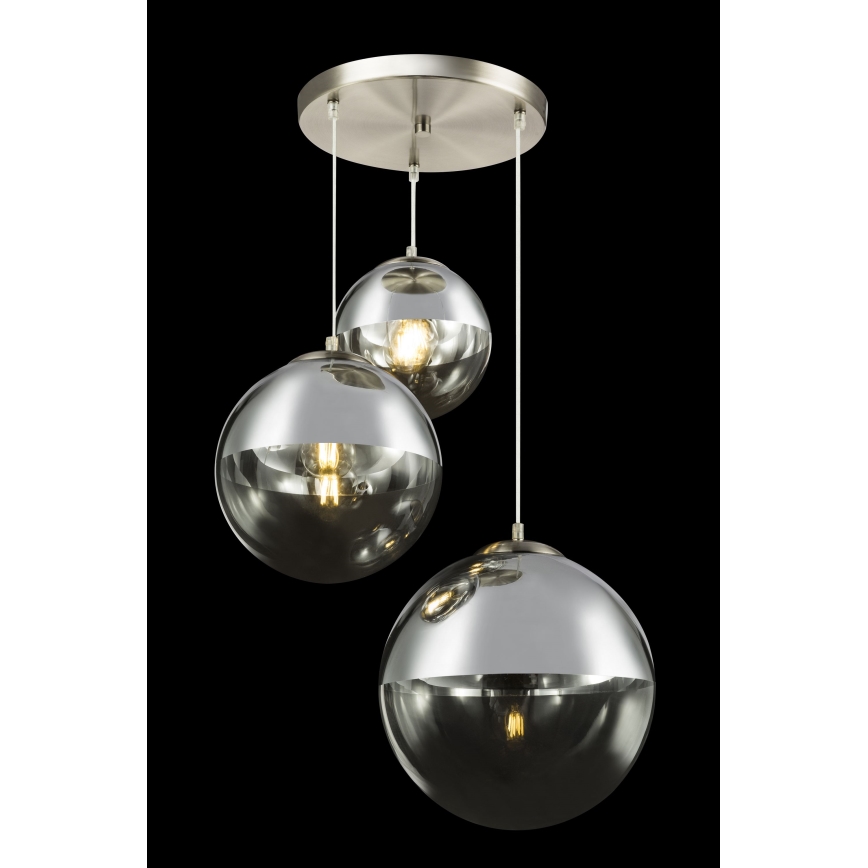 Globo - Hanglamp aan een koord 3xE27/40W/230V diameter 51 cm