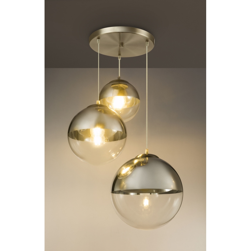 Globo - Suspension filaire 3xE27/40W/230V d. 51 cm
