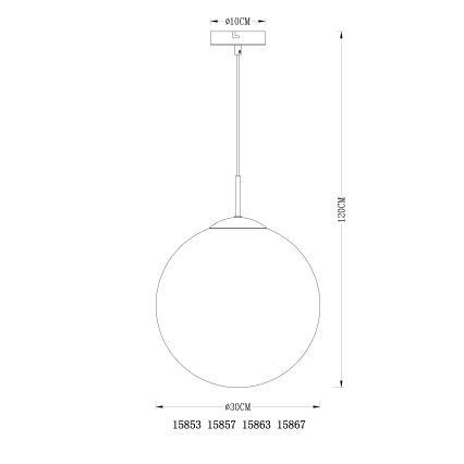 Globo - Suspension filaire 1xE27/40W/230V d. 30 cm