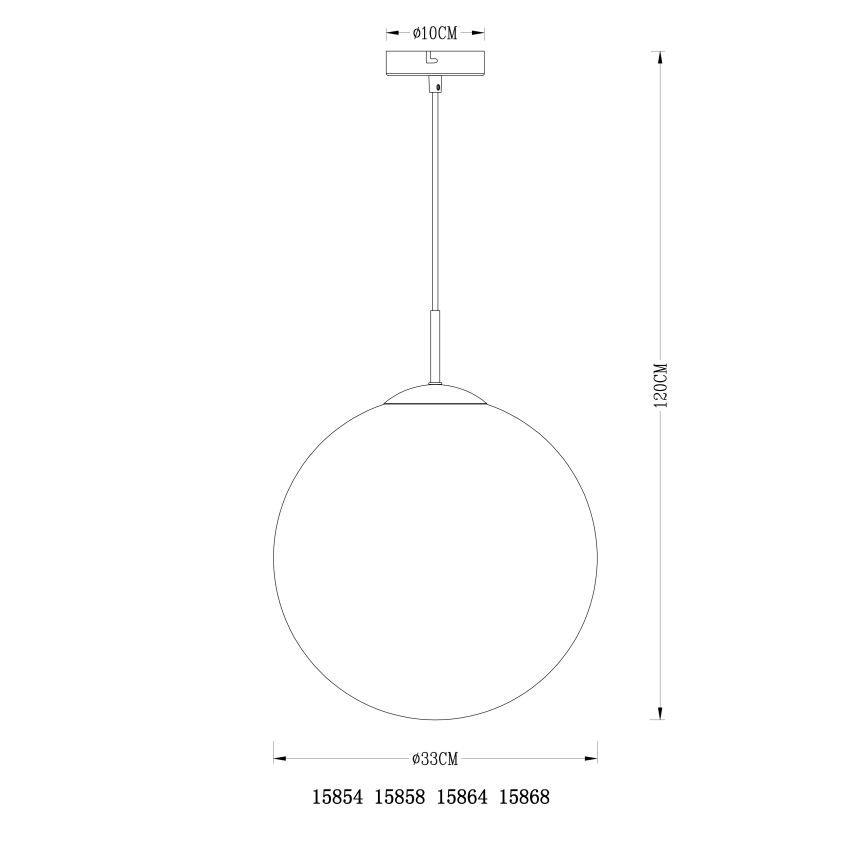 Globo - Hanglamp aan een koord 1xE27/40W/230V diameter 33 cm