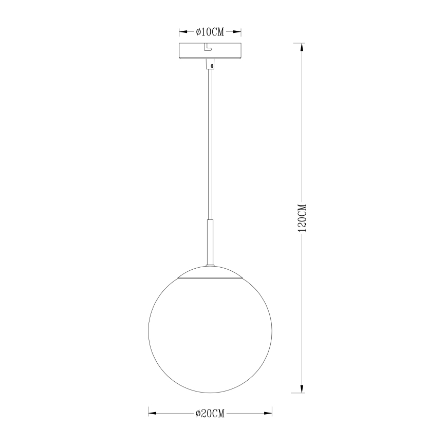 Globo - Suspension filaire 1xE27/40W/230V d. 20 cm