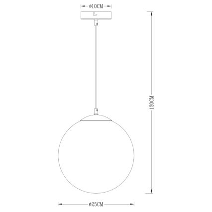 Globo - Hanglamp aan een koord 1xE27/40W/230V diameter 30 cm