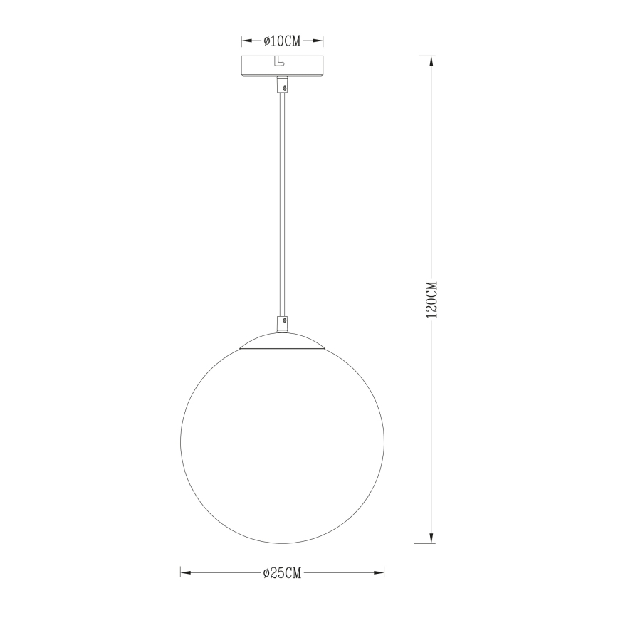 Globo - Hanglamp aan een koord 1xE27/40W/230V diameter 30 cm