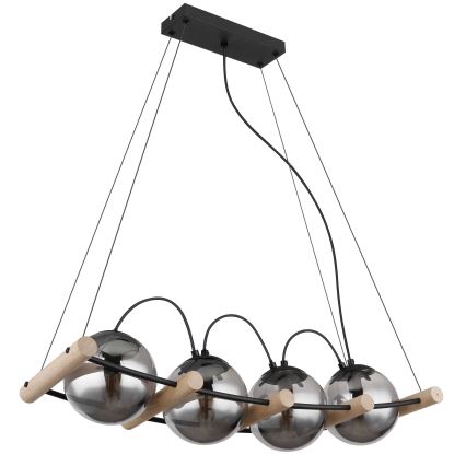 Globo - Hanglamp aan een koord 4xE14/15W/230V rubberen boom