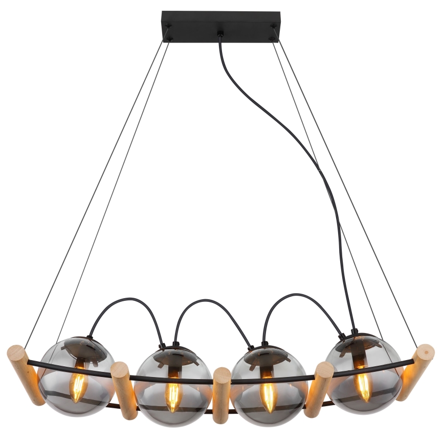 Globo - Hanglamp aan een koord 4xE14/15W/230V rubberen boom