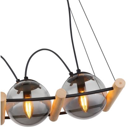 Globo - Hanglamp aan een koord 4xE14/15W/230V rubberen boom