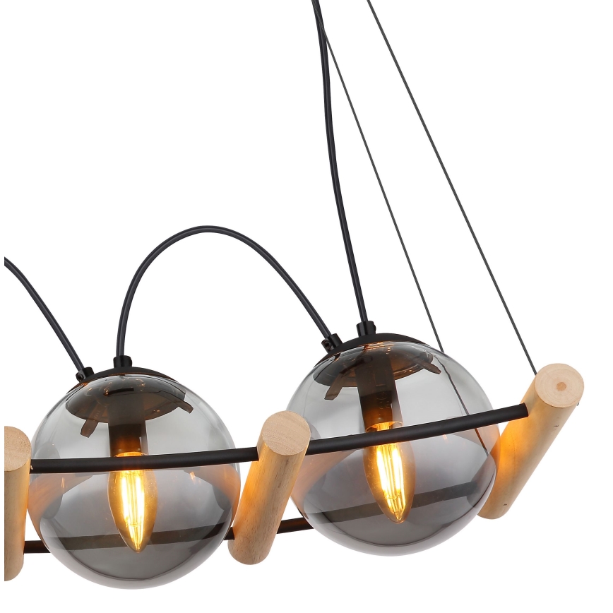 Globo - Hanglamp aan een koord 4xE14/15W/230V rubberen boom