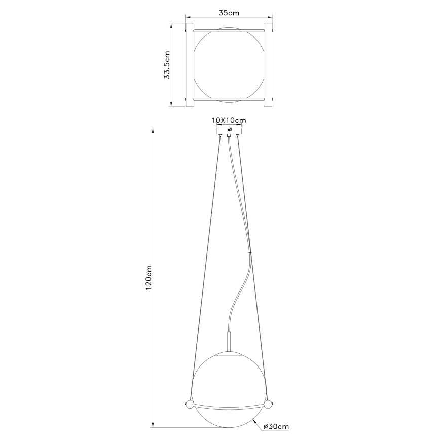 Globo - Hanglamp aan een koord 1xE27/15W/230V rubberen boom