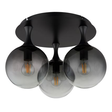 Globo - Bevestigde hanglamp 3xE27/10W/230V diameter 46 cm zwart