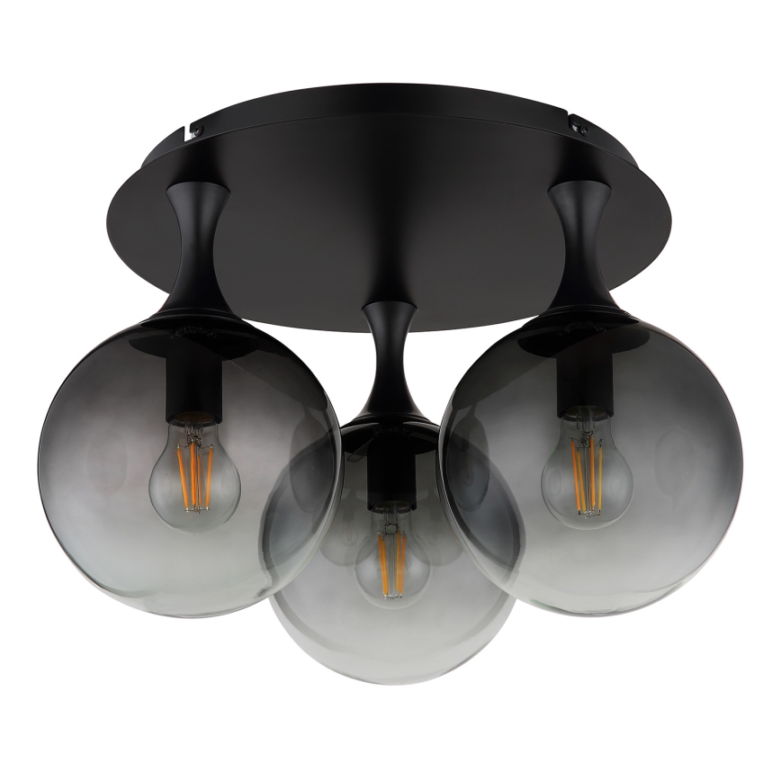 Globo - Bevestigde hanglamp 3xE27/10W/230V diameter 46 cm zwart