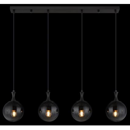 Globo - Hanglamp aan een koord 4xE27/10W/230V zwart