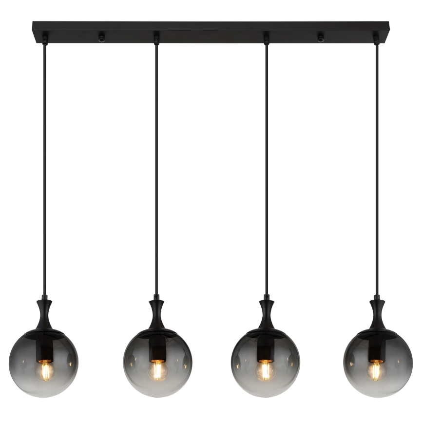 Globo - Hanglamp aan een koord 4xE27/10W/230V zwart