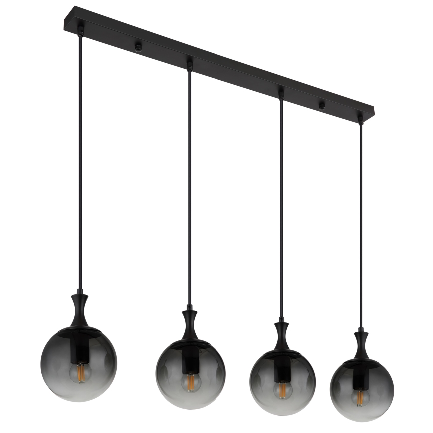 Globo - Hanglamp aan een koord 4xE27/10W/230V zwart