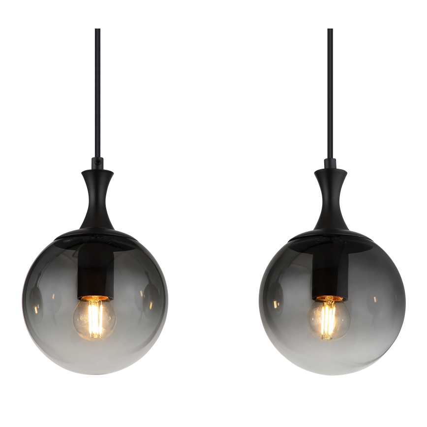 Globo - Hanglamp aan een koord 4xE27/10W/230V zwart