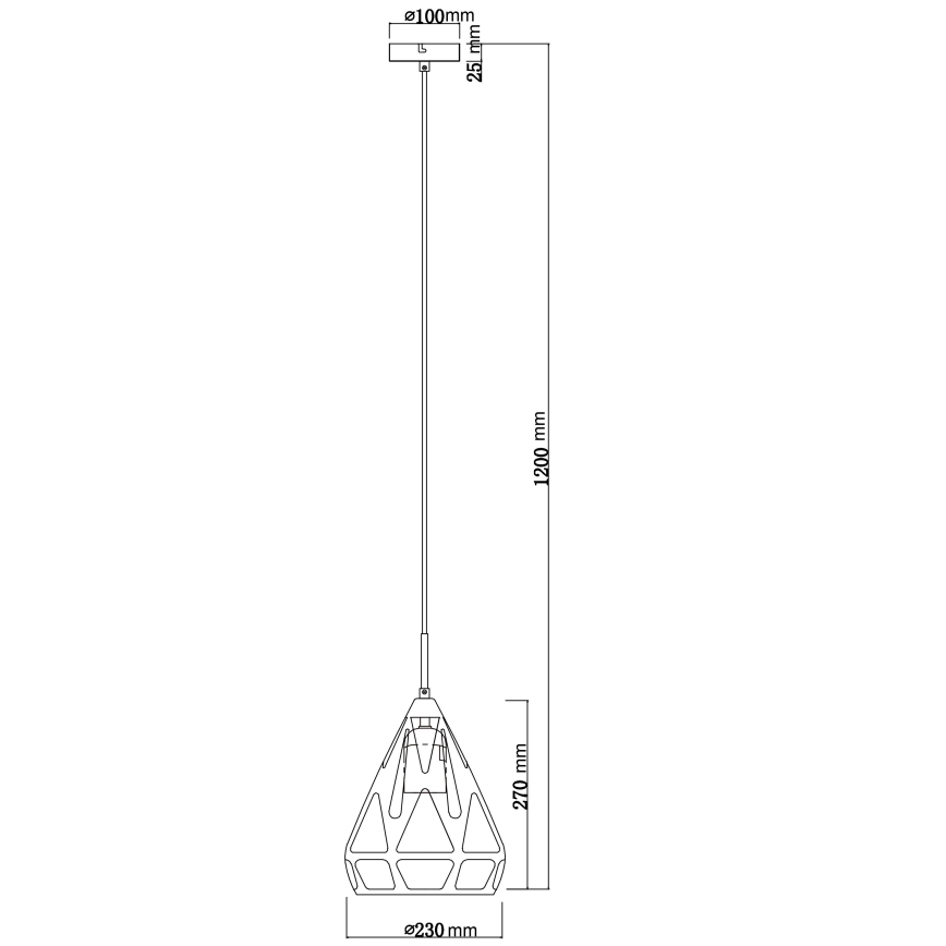 Globo - Hanglamp aan een koord 1xE27/40W/230V