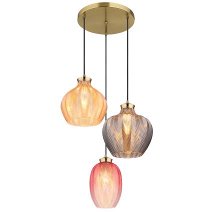 Globo - Suspension sur câble 3xE27/60W/230V Ø 45 cm