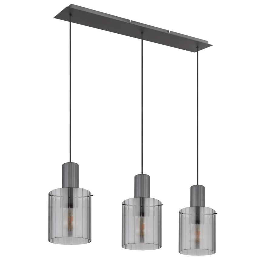 Globo - Hanglamp aan een koord 3xE27/40W/230V grijs