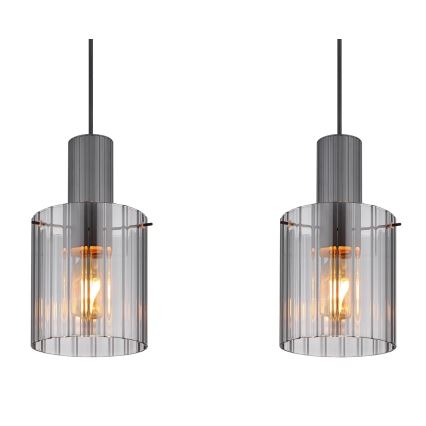 Globo - Hanglamp aan een koord 3xE27/40W/230V grijs