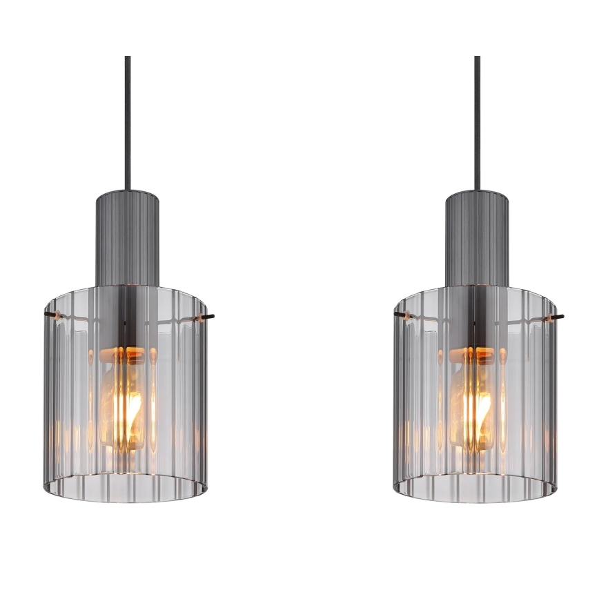 Globo - Hanglamp aan een koord 3xE27/40W/230V grijs