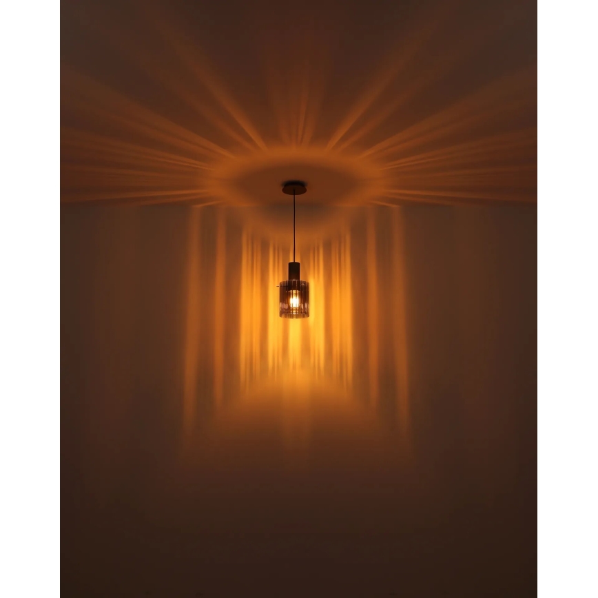 Globo - Suspension filaire 1xE27/40W/230V d. 18 cm marron
