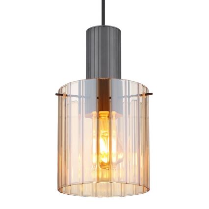 Globo - Suspension filaire 1xE27/40W/230V d. 18 cm marron