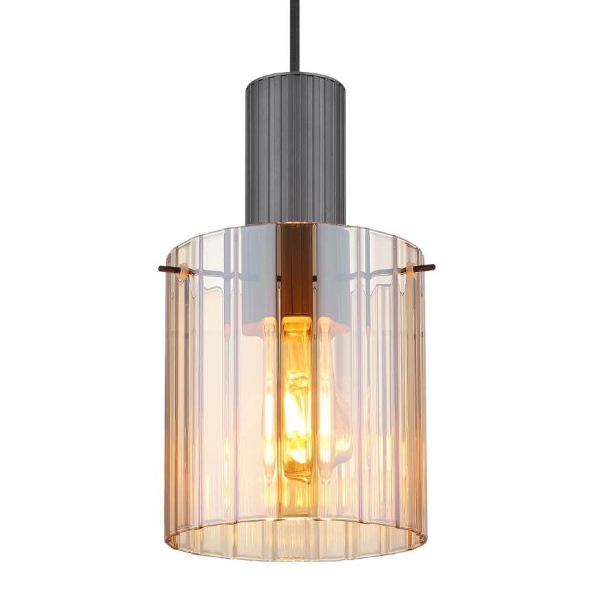 Globo - Suspension filaire 1xE27/40W/230V d. 18 cm marron