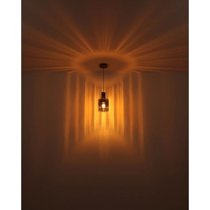 Globo - Hanglamp aan een koord 1xE27/40W/230V diameter 18 cm grijs