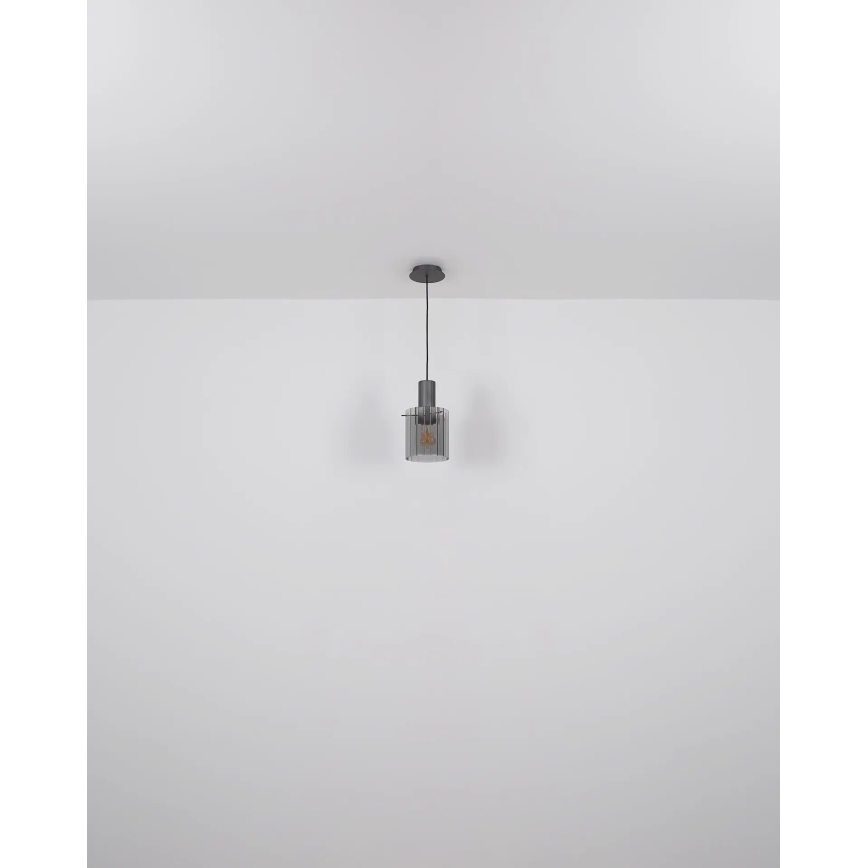 Globo - Hanglamp aan een koord 1xE27/40W/230V diameter 18 cm grijs
