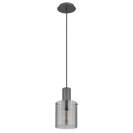 Globo - Hanglamp aan een koord 1xE27/40W/230V diameter 18 cm grijs