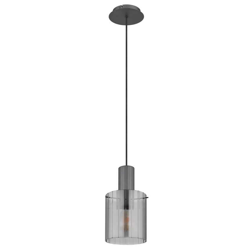 Globo - Hanglamp aan een koord 1xE27/40W/230V diameter 18 cm grijs