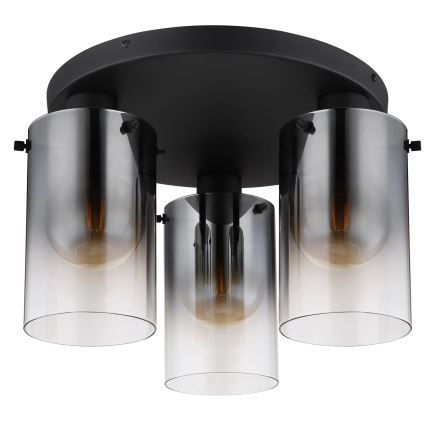 Globo - Bevestigde hanglamp 3xE27/40W/230V diameter 40,5 cm zwart