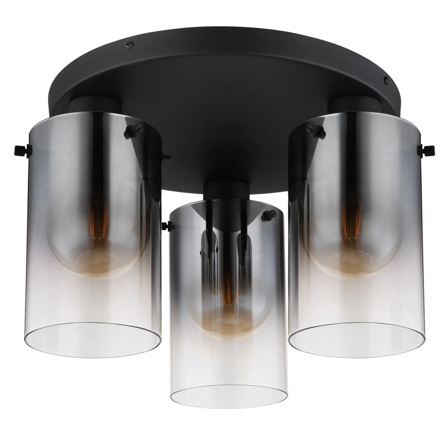 Globo - Bevestigde hanglamp 3xE27/40W/230V diameter 40,5 cm zwart
