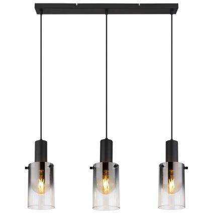 Globo - Hanglamp aan een koord 3xE27/40W/230V zwart