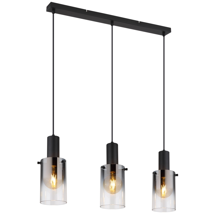 Globo - Hanglamp aan een koord 3xE27/40W/230V zwart
