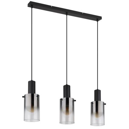 Globo - Hanglamp aan een koord 3xE27/40W/230V zwart