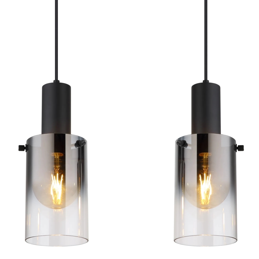 Globo - Hanglamp aan een koord 4xE27/40W/230V zwart