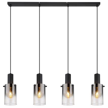 Globo - Suspension filaire 4xE27/40W/230V noir