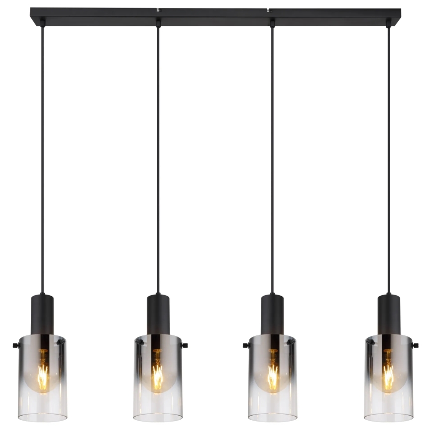 Globo - Suspension filaire 4xE27/40W/230V noir