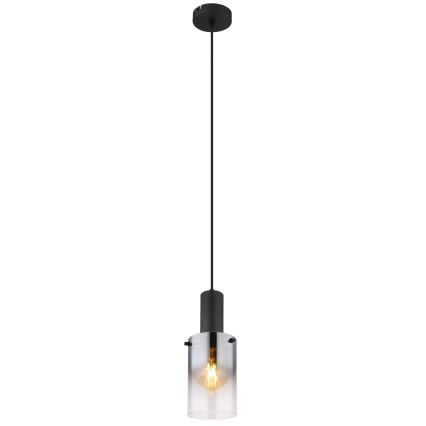 Globo - Suspension filaire 1xE27/40W/230V d. 12,5 cm noir