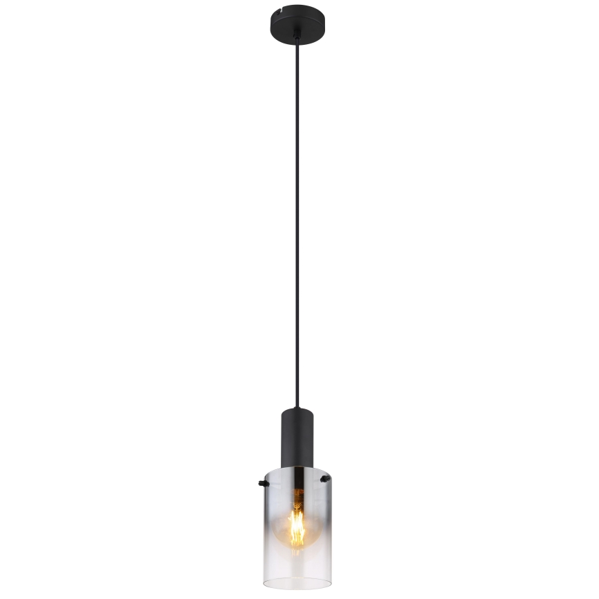 Globo - Suspension filaire 1xE27/40W/230V d. 12,5 cm noir