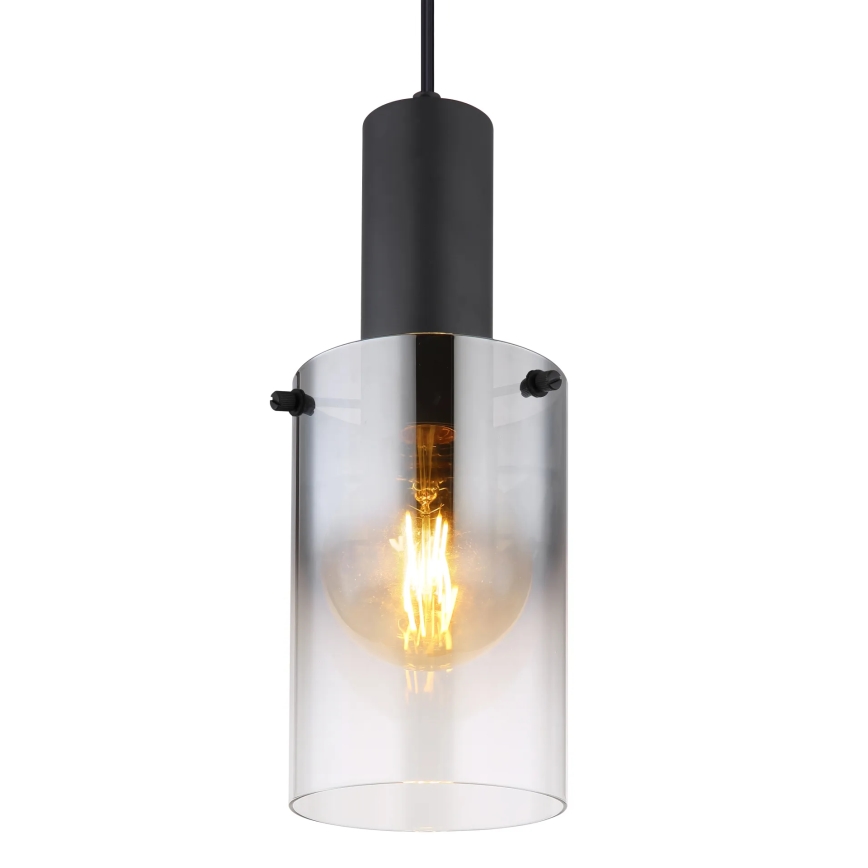 Globo - Suspension filaire 1xE27/40W/230V d. 12,5 cm noir